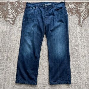 7 For All Mankind Standard Jeans Men’s 40 x 30 Button Fly Dark Blue Denim